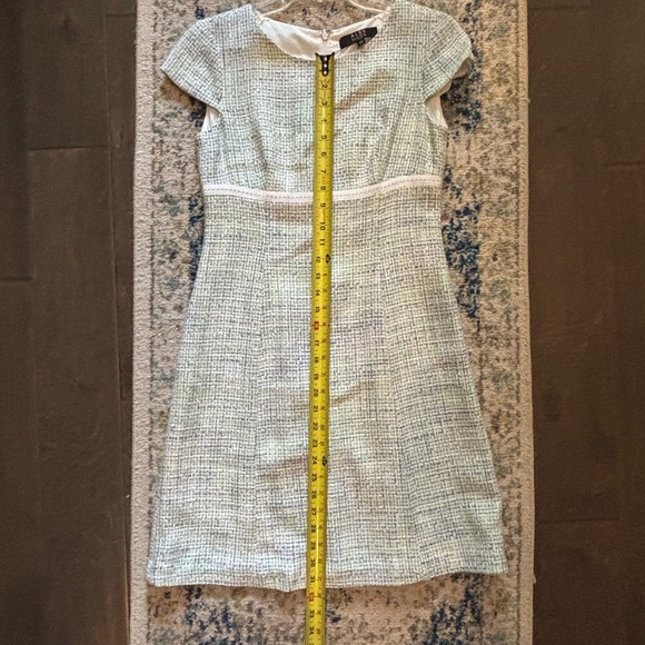 Alex Marie Tweed Midi Dress in Green and White - Picture 3 of 6